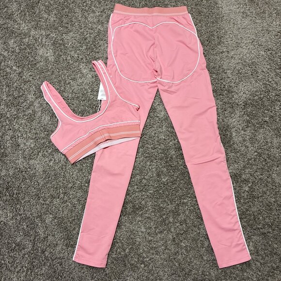 Alo Yoga Set Black Leggings and Sports Bra Color Pink - Picture 4 of 5